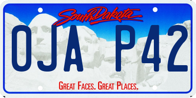 SD license plate 0JAP42