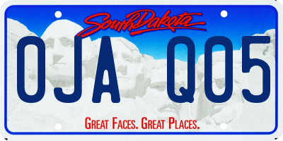 SD license plate 0JAQ05