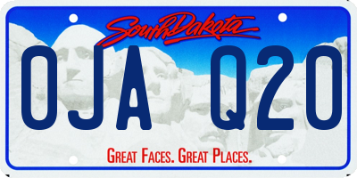 SD license plate 0JAQ20