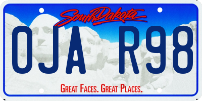 SD license plate 0JAR98