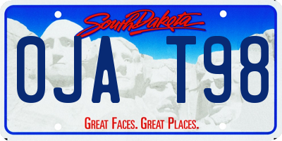 SD license plate 0JAT98