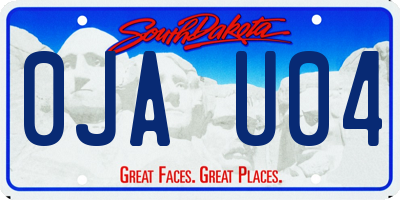 SD license plate 0JAU04