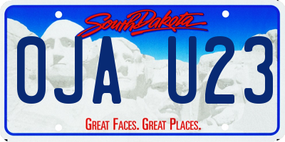SD license plate 0JAU23
