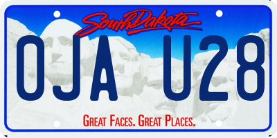 SD license plate 0JAU28