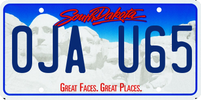 SD license plate 0JAU65