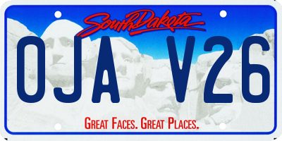 SD license plate 0JAV26