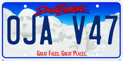 SD license plate 0JAV47