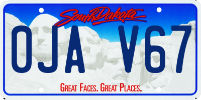 SD license plate 0JAV67