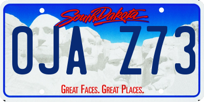 SD license plate 0JAZ73