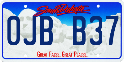 SD license plate 0JBB37