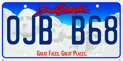 SD license plate 0JBB68