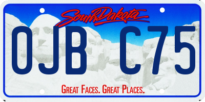 SD license plate 0JBC75