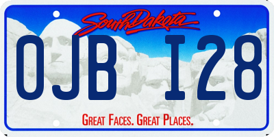 SD license plate 0JBI28