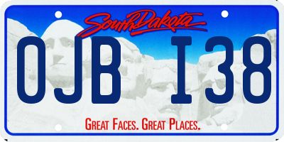 SD license plate 0JBI38