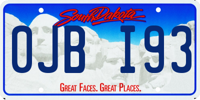 SD license plate 0JBI93