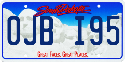 SD license plate 0JBI95