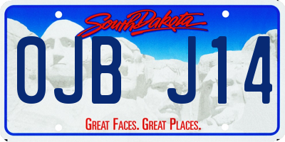 SD license plate 0JBJ14