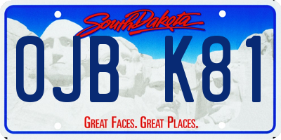 SD license plate 0JBK81