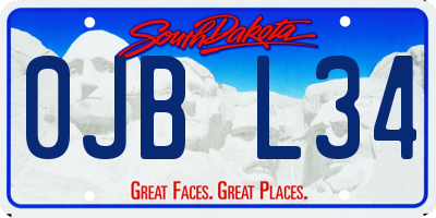 SD license plate 0JBL34