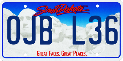 SD license plate 0JBL36