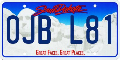 SD license plate 0JBL81