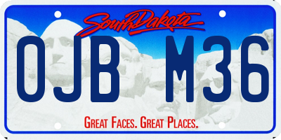 SD license plate 0JBM36