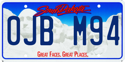 SD license plate 0JBM94