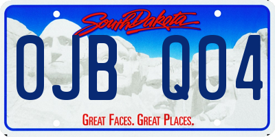 SD license plate 0JBQ04