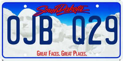 SD license plate 0JBQ29