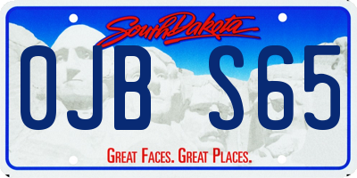SD license plate 0JBS65