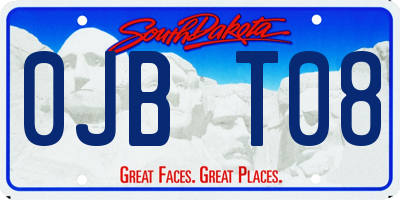 SD license plate 0JBT08
