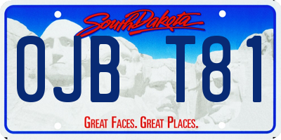 SD license plate 0JBT81