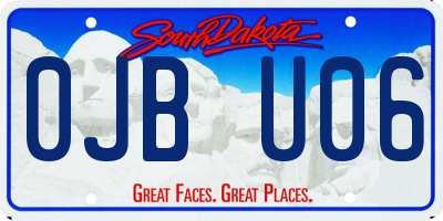 SD license plate 0JBU06