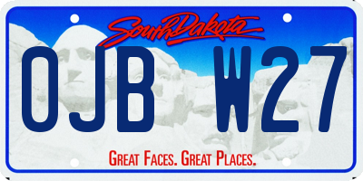 SD license plate 0JBW27
