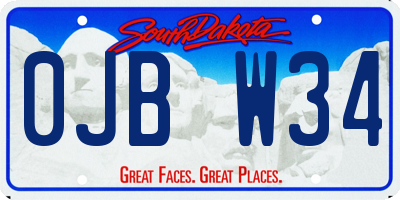 SD license plate 0JBW34