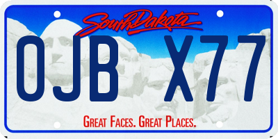 SD license plate 0JBX77