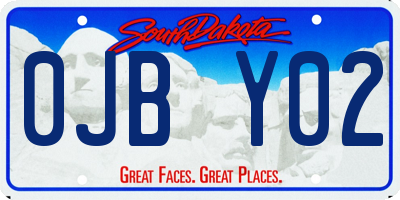 SD license plate 0JBY02