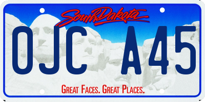 SD license plate 0JCA45