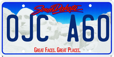 SD license plate 0JCA60