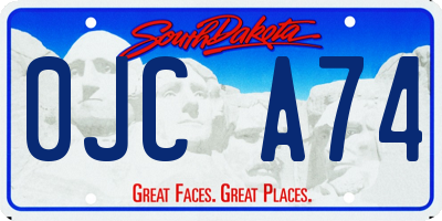 SD license plate 0JCA74