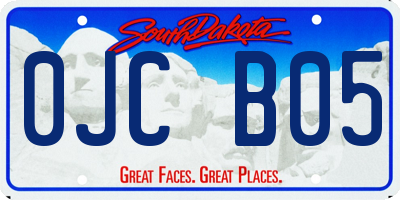 SD license plate 0JCB05