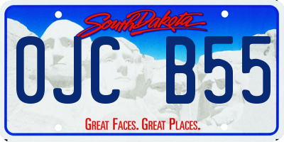 SD license plate 0JCB55