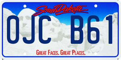 SD license plate 0JCB61