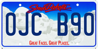 SD license plate 0JCB90