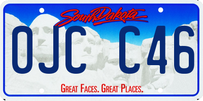 SD license plate 0JCC46