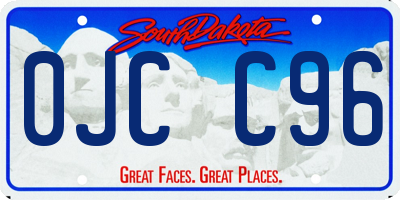 SD license plate 0JCC96