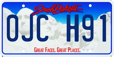SD license plate 0JCH91