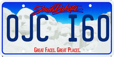 SD license plate 0JCI60