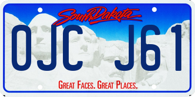 SD license plate 0JCJ61