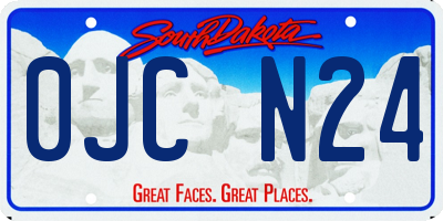 SD license plate 0JCN24